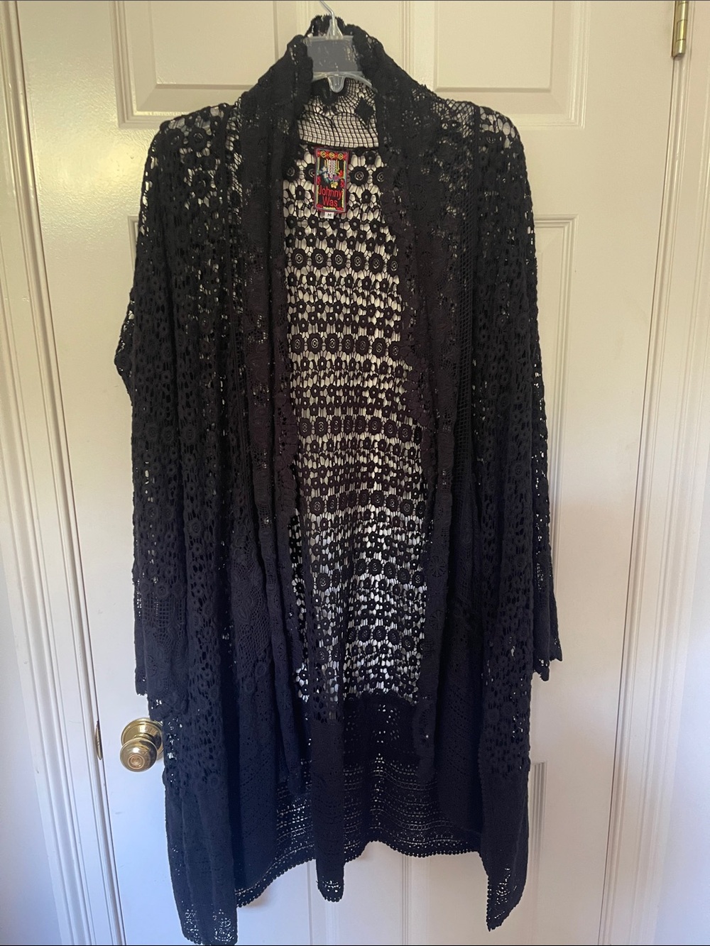 Johnny Was black lace duster
